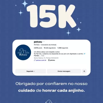 Somos muito gratos por cada um de vocês que confiaram em nós para honrar a despedida de cada anjinho.  Nosso propósito é proporcionar uma despedida digna e respeitosa 💙🐾